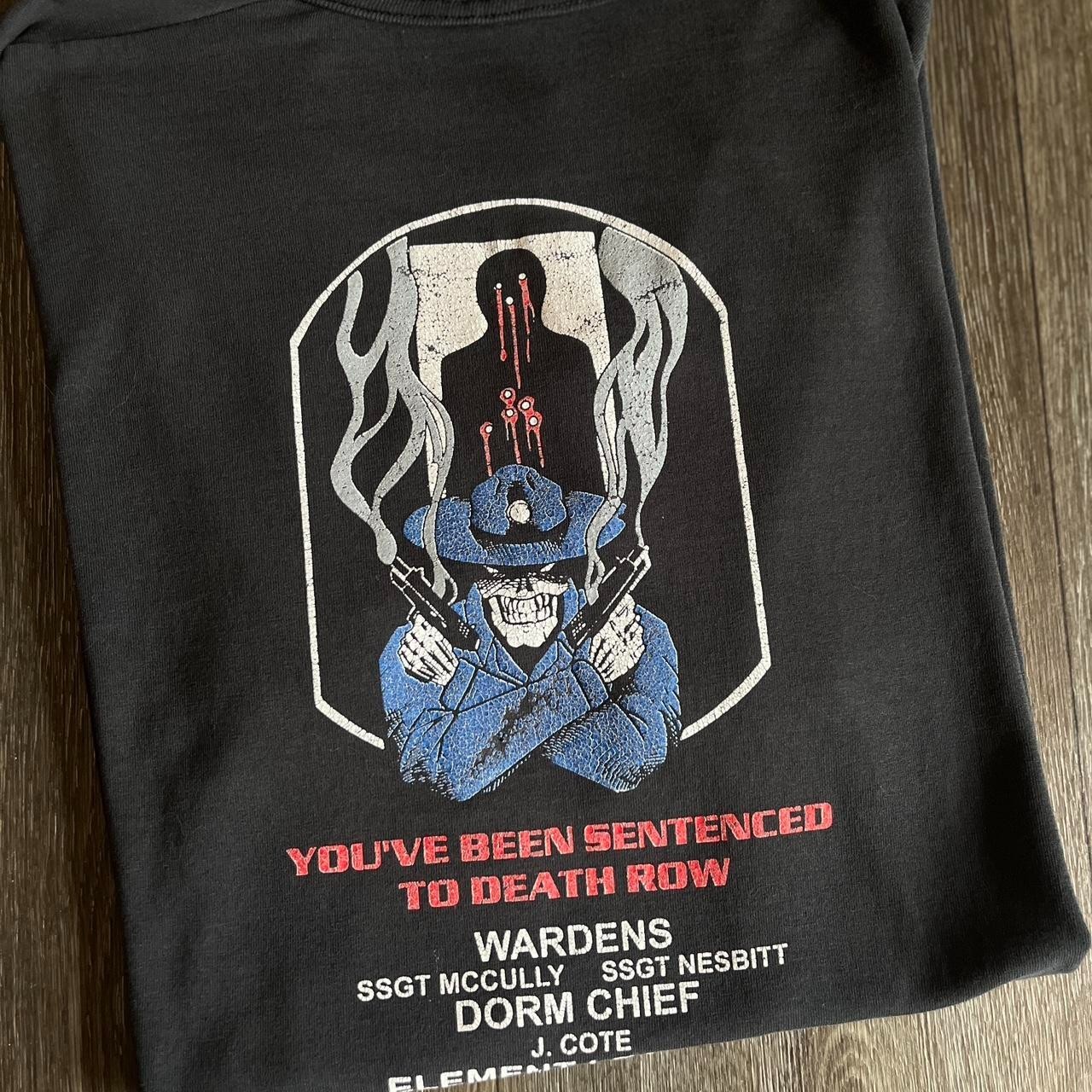 FILA T shirt vintage sbiadita guardiani del braccio della morte scheletro scavatori di tombe adatta taglia grande