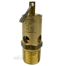 1/2" NPT 200 PSI Air Compressor Safety Relief Valve Tank Pop Off Brass Male