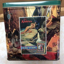 VINTAGE 1990 RED MAN TOBACCO COLLECTORS TIN  LIMITED EDITION         "READ INFO"