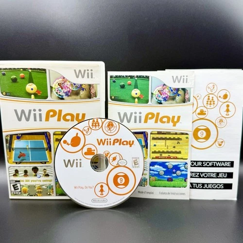 Wii Play (Nintendo Wii, 2007) CIB COMPLETE Tested