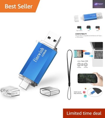128GB USB C Flash Drive - High-Speed Dual Connector Speicherstick, OTG Ready
