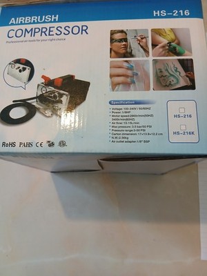 Neu Airbrush Kompressor HS-216K ISO RoHS PAHS
