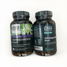 Lot Of 2 Ashwagandha Root, 120 Vegan Liquid Phyto-Caps - 240 Caps Total 01/27 