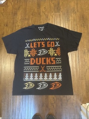 NHL Melmarc ''Let's Go Ducks'' Short Sleeve Xmas T-shirt Men's size XL