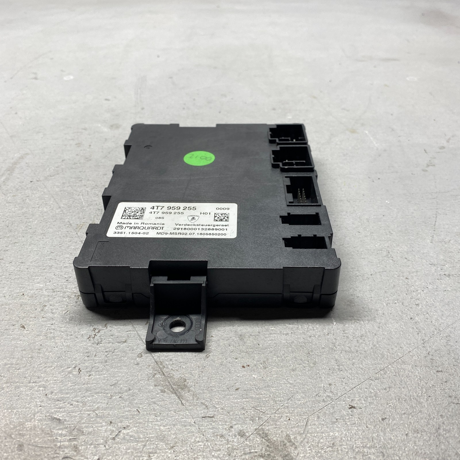 2018 Lamborghini Huracan Top Capote Control Module Unit 4T7959255