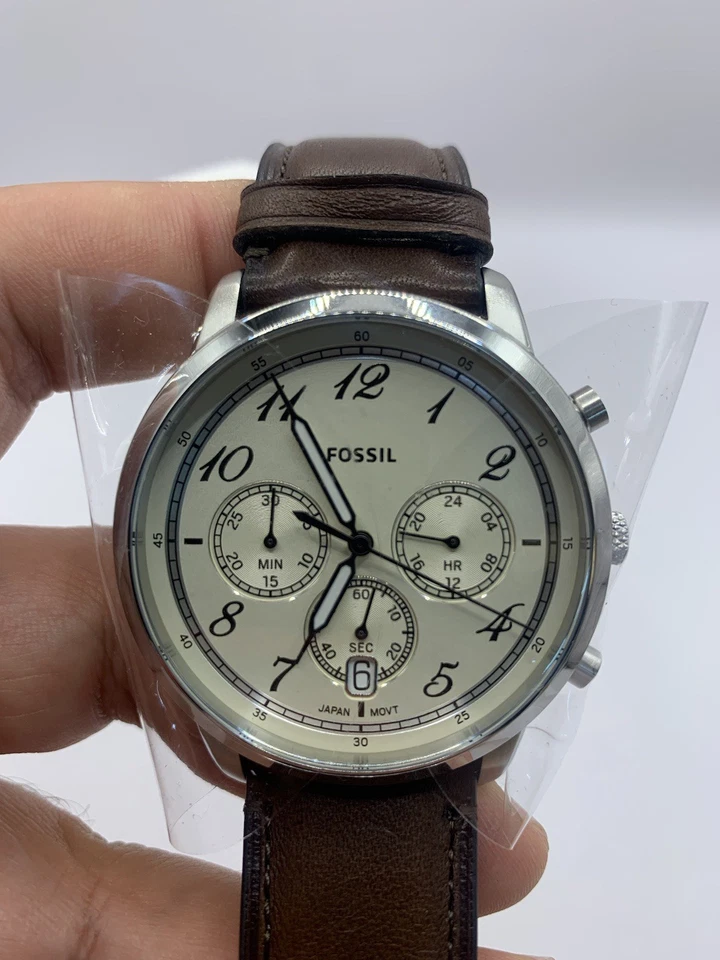 PRICE DROP RFOSSIL NEUTRA CHRONOGRAPH FS6022 Men's Analog Quartz Watch Leather - image 2 of 4