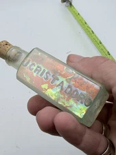 Antique Iridescent Hair Dye Bottle Embossed “LIQUID NO 1 JCRISTADORO”