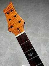 S S Roasted Flame Maple Guitar Neck 22fret Rosewood Abalone Bird Inlay 12in