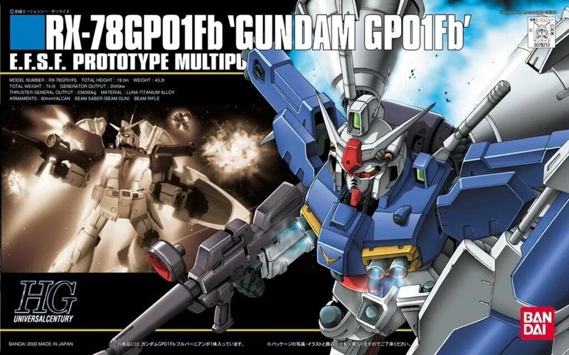 Bandai 1/144 HGUC RX-78 GP01/FB Gunpla Model Kit