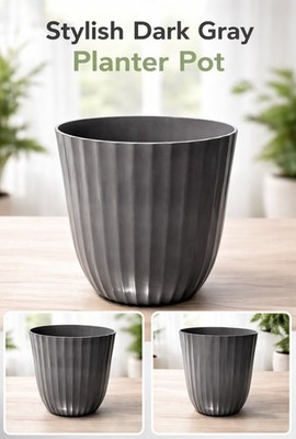 Pots and Planters - 12'' high x 10'' dia. Available in Grey and White