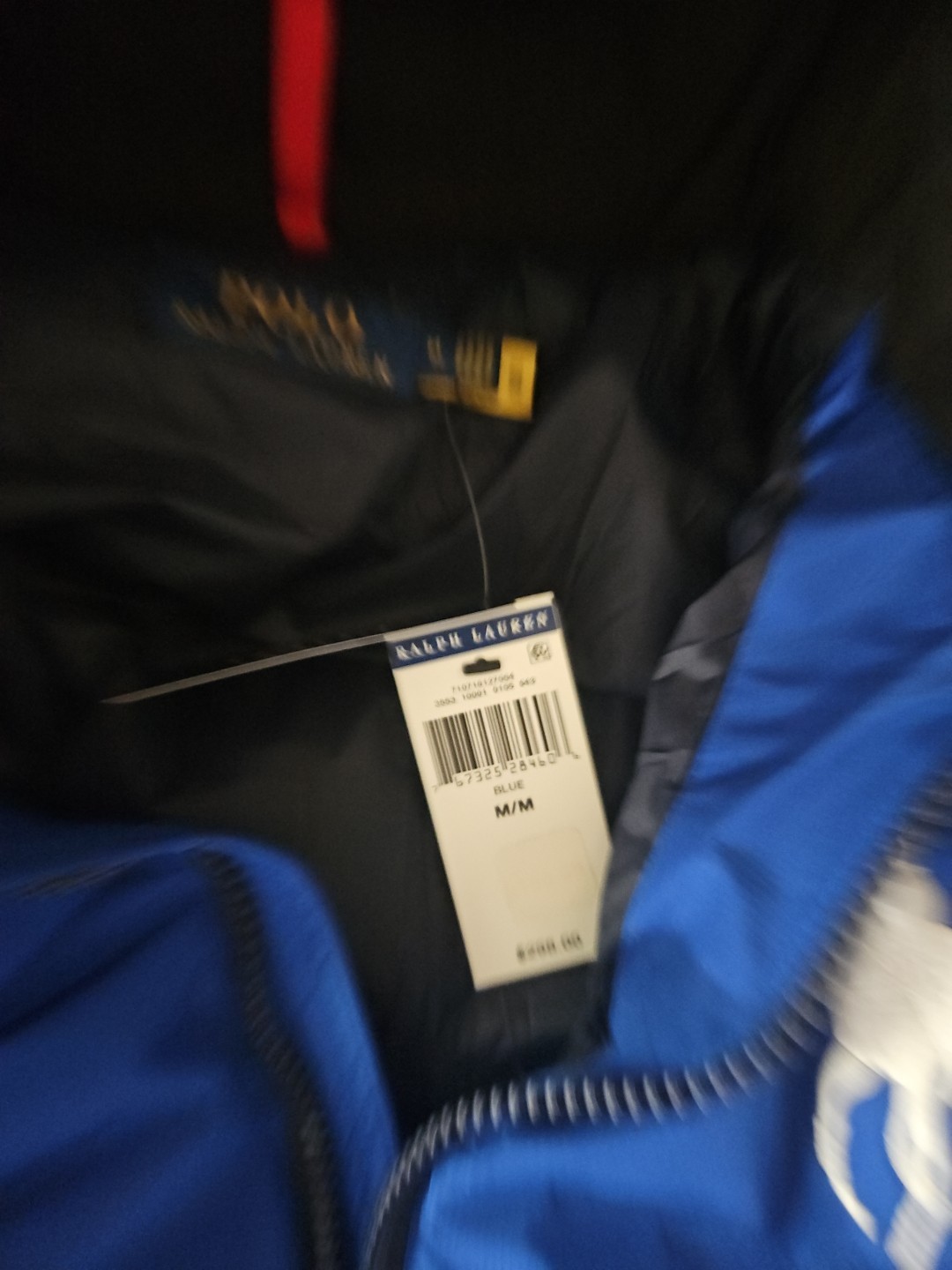 Polo Ralph Lauren Big Pony piumino con cappuccio blu (bianco pony)