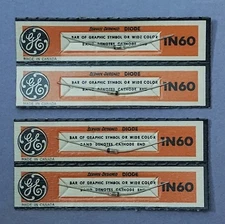 Genuine 1N60 GE Small Glass Body Germanium Diode, NOS, Original Packaging