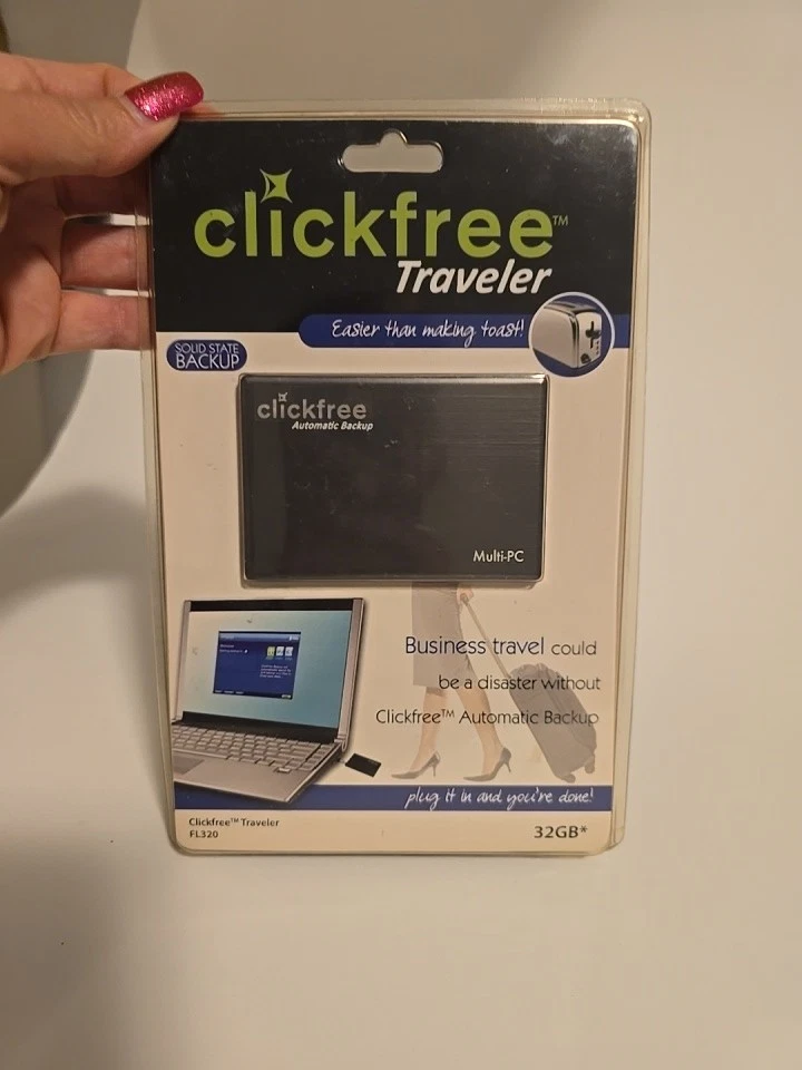Click Free 32GB traveler ultra portable file backup USB Hard drive click free - Image 3 of 4