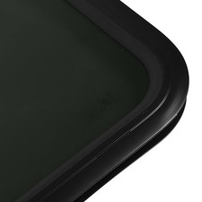 Thickness Fixed RV Window 450x300mm Aluminium Alloy Waterproof Black Round TU