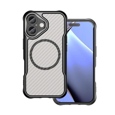 Für Apple iPhone 17 - Carbon mit MagSafe Back Case Armor Schutz Etui Handyhülle
