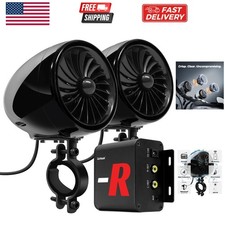 Bluetooth Motorcycle Speakers and Amplifier Audio Sound System, FM Radio, Wat...