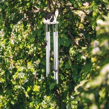 23"Long Cat Round Top Wind Chime Ornament Home Decor Unique Gift