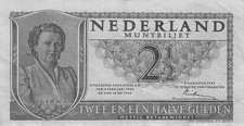 Netherlands 2 1/2 Gulden 1945 XF