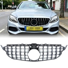 für Mercedes GT LOOK Grill W205 S205 GLANZ SCHWARZ mit KAMERA Kühlergrill für Mercedes GT LOOK Grill W205 S205 GLANZ SCHWARZ mit KAMERA Kühlergrill
