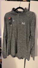 Image of Under Armour Men's Grey Quarter Zip Top Size Small