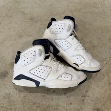 Jordan 6 Midnight Navy Preescolar Talla 1.5Y 384666-141 Air Jordan Retro Niños