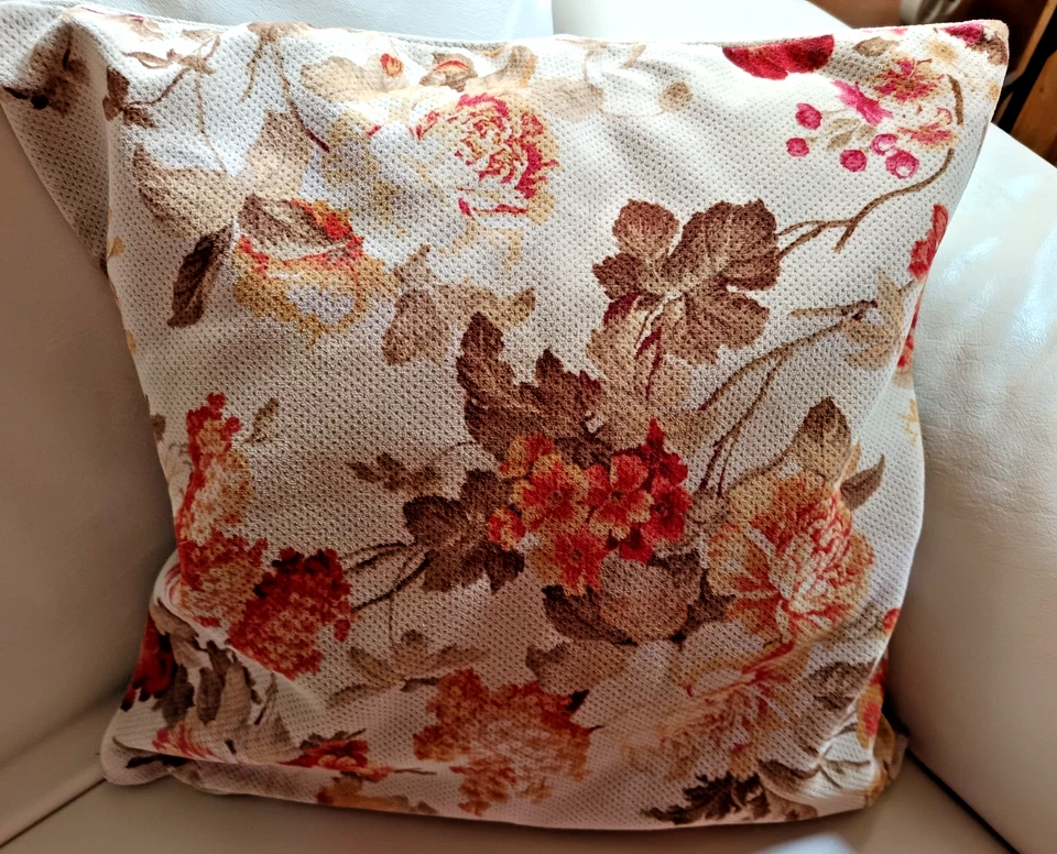 1 Sofa Kissen Bezug kuschel weich samt Blumen Edel 40 x 40 cm - Bild 1 von 3