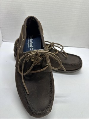 Timberland Earthkeepers Kiawah Bay Boat Shoes Brown Leather Men's Size 9.5 M