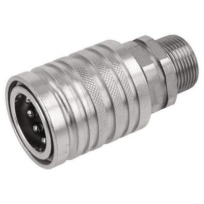 Hydraulik Steck Kupplung Muffe BG3 UDK 15L M22x1,5 AG ( unter Druck kuppelbar )