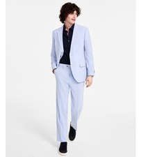  395 NEW NAUTICA Mens 42R Light Blue Stretch 2 Piece Suit With Dress Pants 36x31
