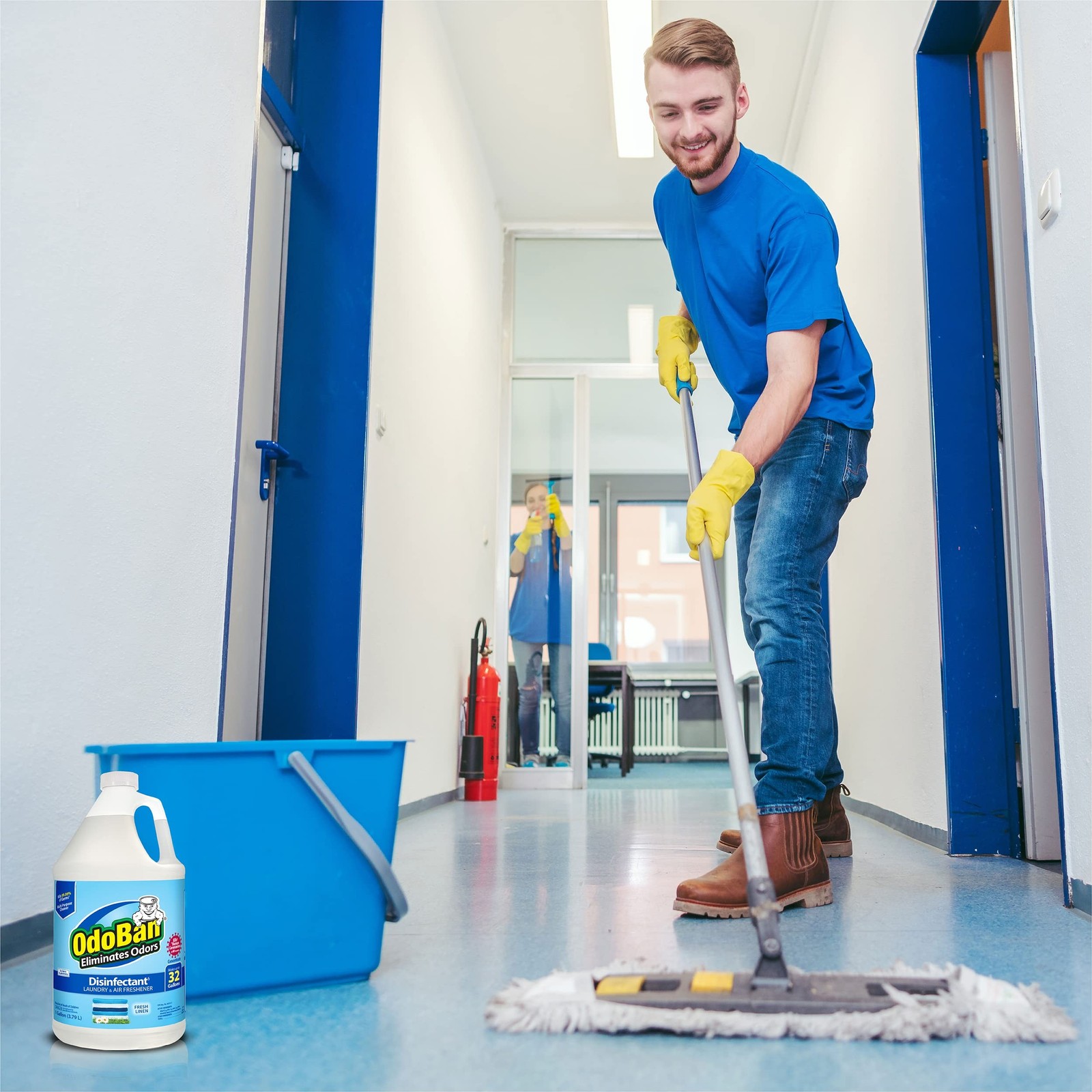 OdoBan Disinfectant Concentrate and Odor Eliminator, Made in the USA, Fresh L...