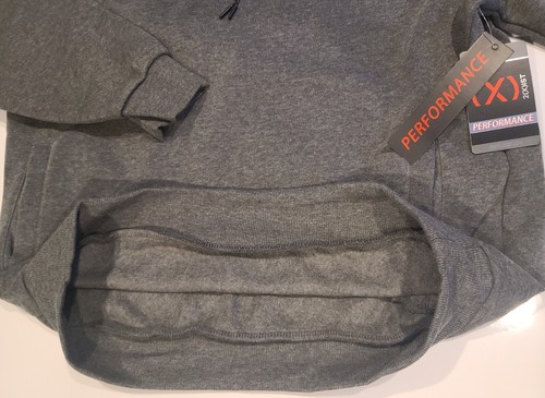 2(X)IST Men's Fleece Hoodie Sweatshirt M L Gray Stretch Athletic Speed Dry New - Picture 6 of 9
