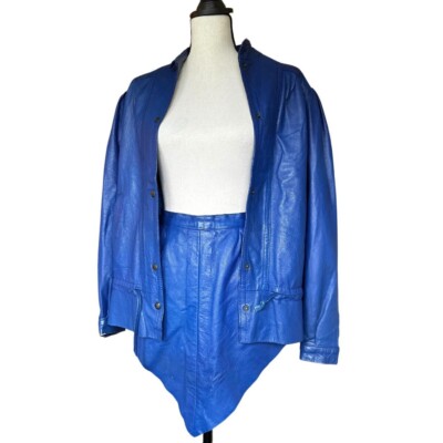 Avant Garde Italian Blue Leather Matching Set