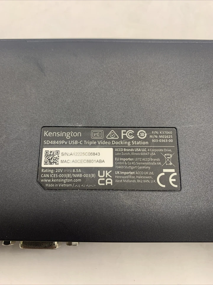 Docking station Kensington vídeo triplo sem driver - Preto - K37060NA SD4849Pv - Imagem 3 de 4