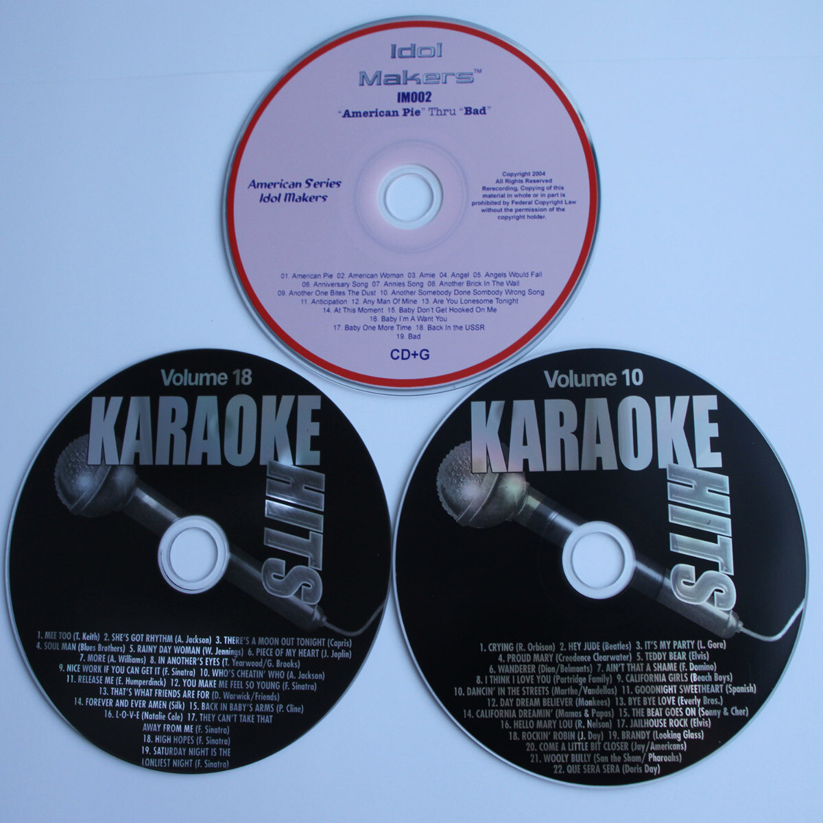 KARAOKE Hits CDG 3 Disc Set Mix Tracks,FROM OLD STOCK Kh10,18+IM002 In