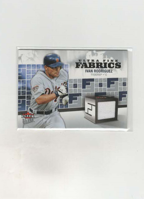 2006 Fleer Ultra Fine Fabrics Ivan Rodriguez #FM-IR HOF