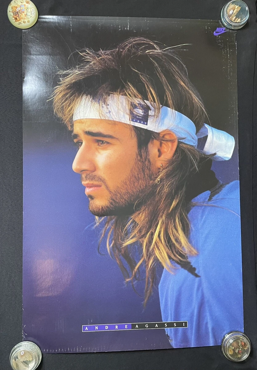 Vintage 1992 ANDRE AGASSI NIKE CHALLENGE COURT PROFILE 23x35