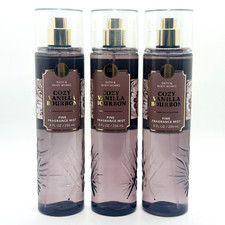 3-Pack Bath  Body Works COZY VANILLA BOURBON Fine Fragrance Mist Spray 8 fl.oz