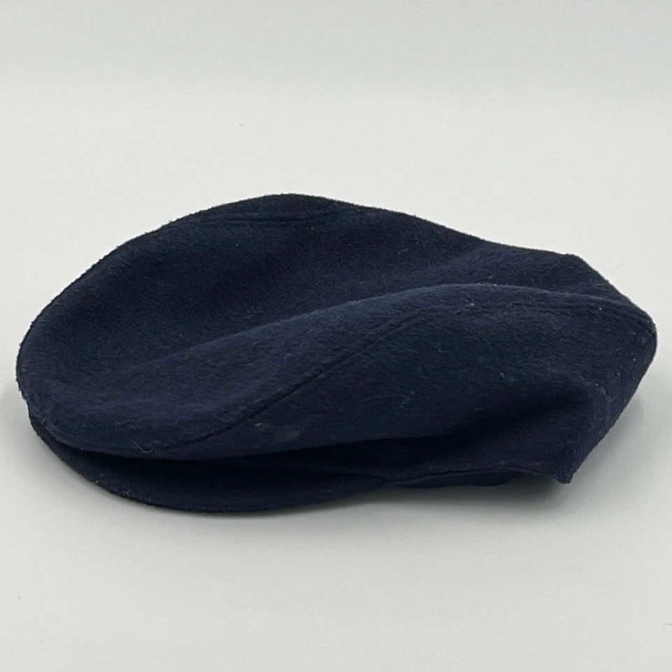 Gorra plana azul marino niño pequeño talla 12M-24M sombrero de noticiero cabbie mini moda - en muy buena condición Foto 2 de 4