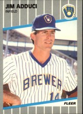 1989 Fleer #176 Jim Adduci NM-MT Brewers
