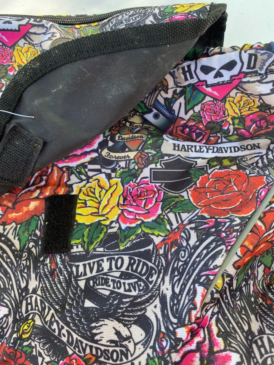 Harley Davidson Multicolor Tattoo Design Back Pack w 
