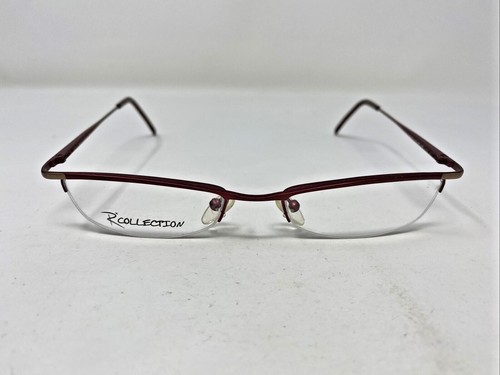 R collection Eyeglasses Frames TAMPA 1 49-18-135 Red Half Rim Z930
