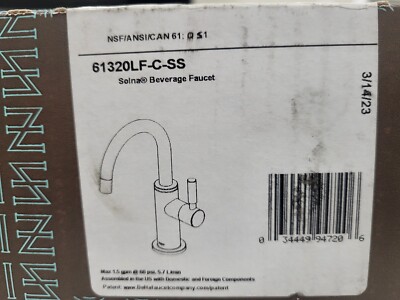 Brizo 61320LF-C-SS Stainless Steel Solna Beverage Faucet with Arc Spout