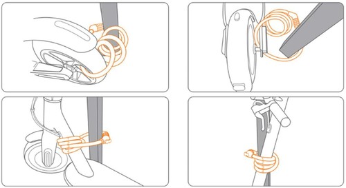 Bloqueo de cable combinado de 5 dígitos para Xiaomi, Segway Ninebot (también para bicicletas) - Imagen 3 de 5