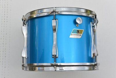 70s LUDWIG CHICAGO 12'' MACH 3-PLY BLUE SILK PEARL TOM for YOUR DRUM SET i764