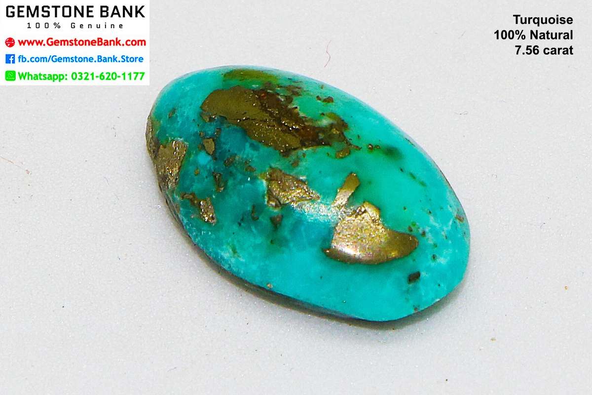 7.56ct Gorgeous Loose Turquoise Feroza Stone Blue Oval Cabochon Best Price