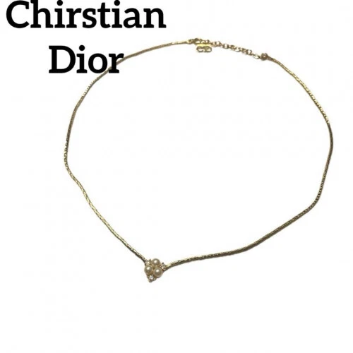 Collana Christian Dior Strass Perla Oro 656