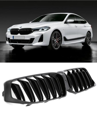   SPORT GRILL RADIATOR GRILLE FOR BMW 6 SERIES G32 GT LCI TWIN BRIDGE HIGH GLOSS BLACK