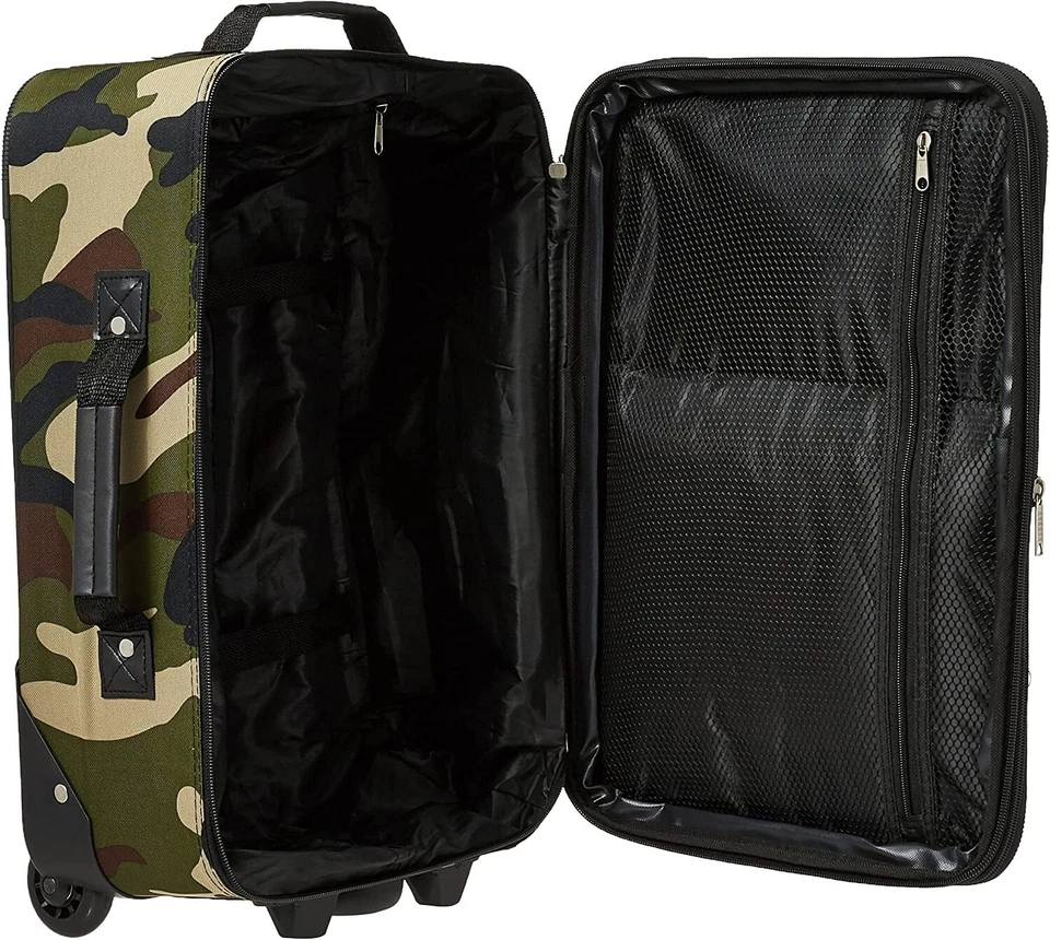 Juego de equipaje de mano Rockland de 2 piezas expandible lado blando bolsa camuflaje Foto 3 de 4