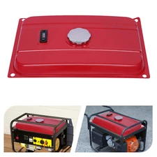 5-Gallon Universal Generator Gas Fuel Tank w/ Chrome Cap Gauge Petcock Valve Red
