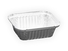 (0,12€/Stk.) 100x 500ml Aluschale - Alu Schale - 147x123x40mm - Aluminiumschale